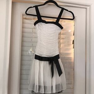 Children’s Elegant Black and White Dress